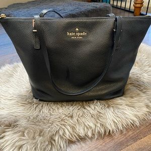 Kate Spade Large Black Leather Tote